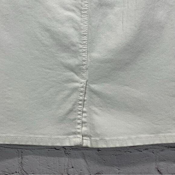 Chico's White Denim Skirt Women's Size 0.5 (XS/6) Western Bling Pockets Casual - Picture 7 of 8